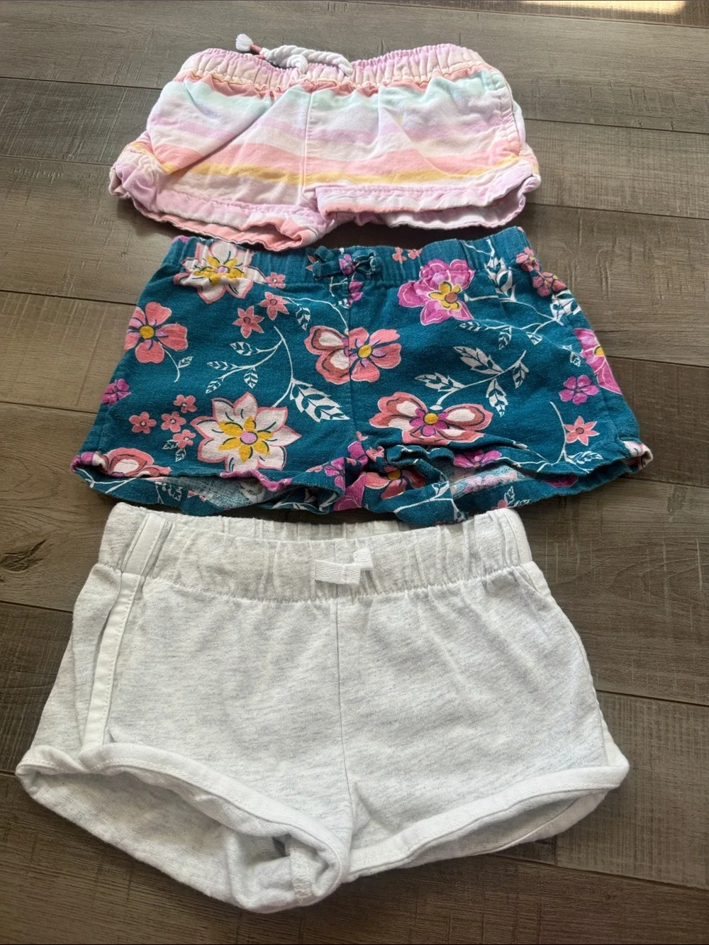 Carter's Girls Assorted Stripe & Solid Shorts - Pink, Navy, Mint, Coral